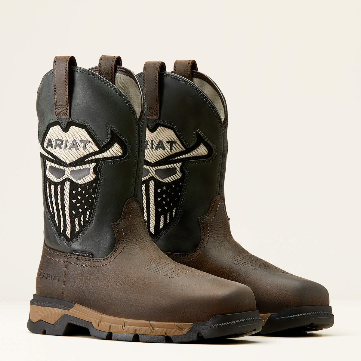 Ariat Men's Rebar Flex VentTEK Incognito 10" Composite Toe Waterproof Work Boot - Iron Coffee/Storm - 10040432 - Overlook Boots