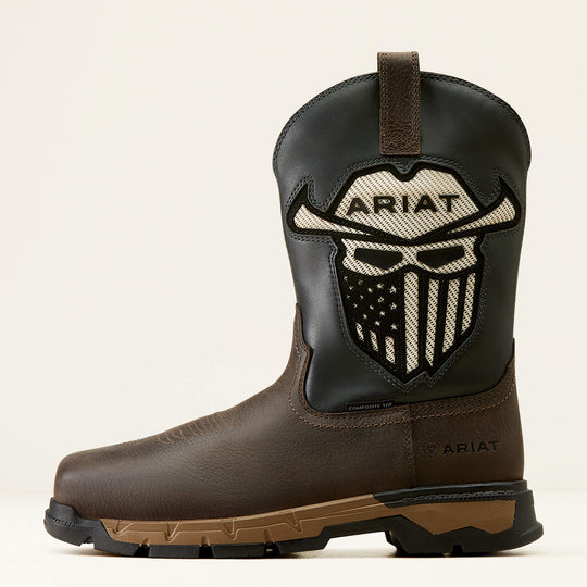 Ariat Men's Rebar Flex VentTEK Incognito 10" Composite Toe Waterproof Work Boot - Iron Coffee/Storm - 10040432 - Overlook Boots