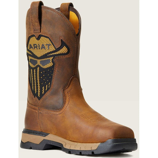 Ariat Men's Rebar Flex VentTEK Soft Toe Incognito Western Work Boot - Dark Earth - 10040436 7 / Medium / Brown - Overlook Boots