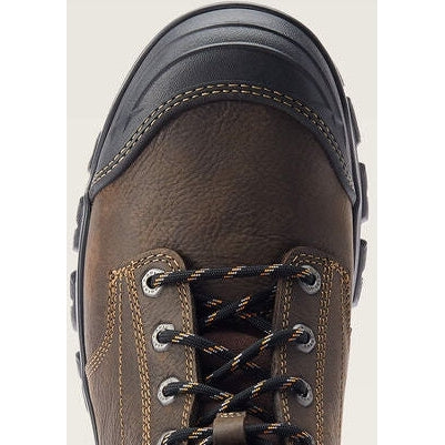 Ariat Men's Treadfast 8" Soft Toe Waterproof Slip Resistant Work Boot - Dark Brown - 10042484 - Overlook Boots