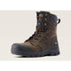 Ariat Men's Treadfast 8" Steel Toe Waterproof Slip Resistant Work Boot - Dark Brown - 10042496 - Overlook Boots