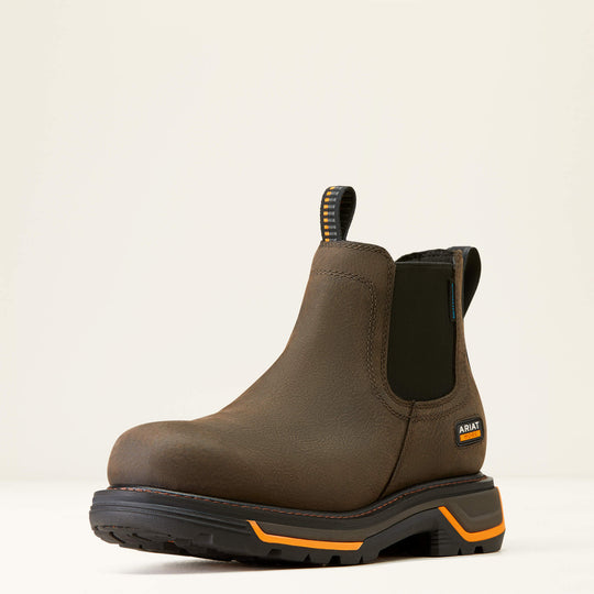 Ariat Men's Big Rig Chelsea Soft Toe Waterproof Work Boot - Iron Coffee - 10042545 - Overlook Boots