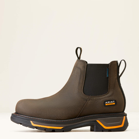 Ariat Men's Big Rig Chelsea Soft Toe Waterproof Work Boot - Iron Coffee - 10042545 - Overlook Boots