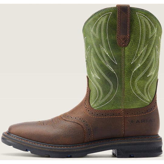 Ariat Men's Sierra Shock Shield Western Work Boot -Brown- 10042555  - Overlook Boots