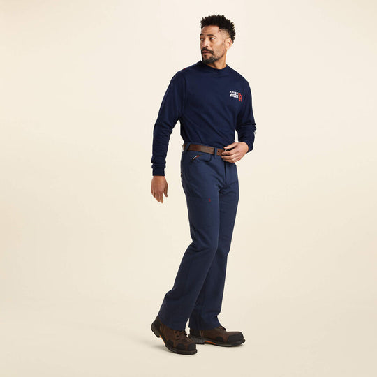 Ariat Men's Flame Resistant M4 Relaxed Crossfire Straight Pant Navy - 10043154 - Overlook Boots