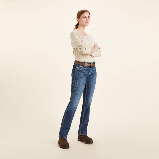 Ariat Perfect Rise DuraLight Jeans para Mujer, Resistentes al Fuego (FR), Rectos, Elásticos - 10043155