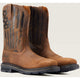 Ariat Men's Sierra Shock Shield Patriot Steel Toe Slip Resistant Work Boot - Distressed Brown - 10044426 - Overlook Boots