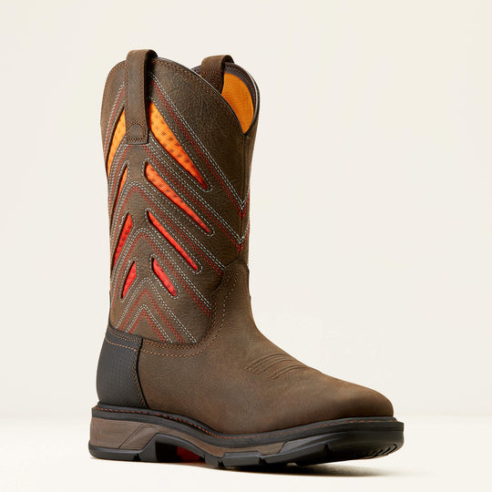 Ariat Men's WorkHog Extreme VentTEK 11" Soft Toe Waterproof Western Work Boot- 10044504 7 / Medium / Brown - Overlook Boots