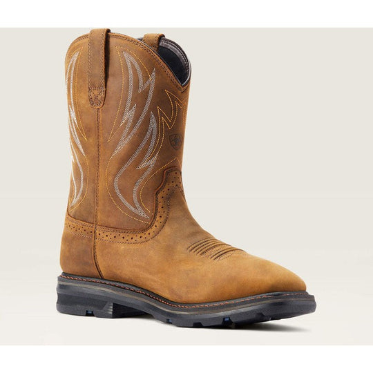 Ariat Men's Sierra Shock Shield Soft Toe Waterproof Work Boot - Distressed Brown - 10044545 7 / Medium / Distressed Brown - Overlook Boots