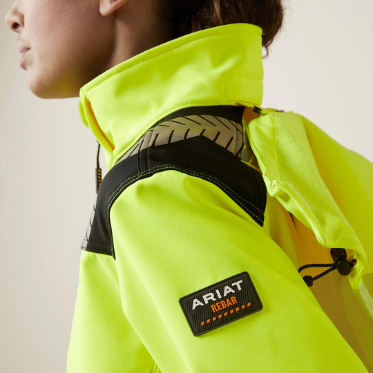 Ariat Women's Rebar Hi-Vis Softshell Jacket Yellow - 10046381 - Overlook Boots