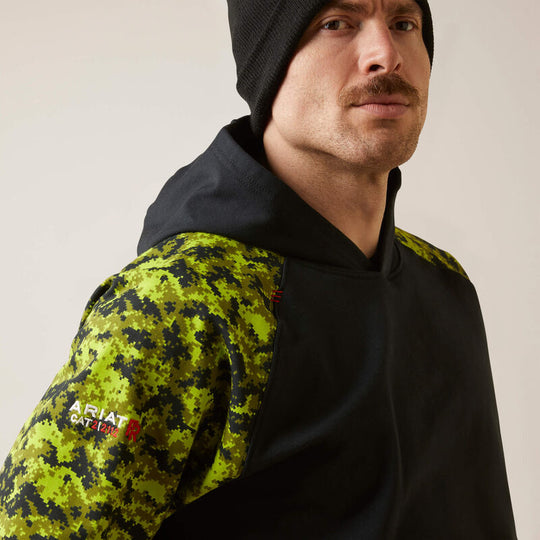 Ariat DuraStretch Patriot Sudadera con Capucha de Trabajo para Hombre, Resistente al Fuego (FR) - Negro - 10046610 - Imagen 3