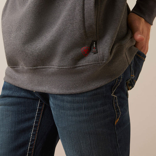 Ariat Rev Sudadera Tipo Pullover para Ropa de Trabajo para Hombre, Resistente al Fuego (FR), Con Capucha - Carbón - 10046643 - Imagen 4