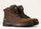 Ariat Men's Turbo 6" Carbon Toe Waterproof Work Boot - Rich Brown - 10046861 7 / Medium / Brown - Overlook Boots
