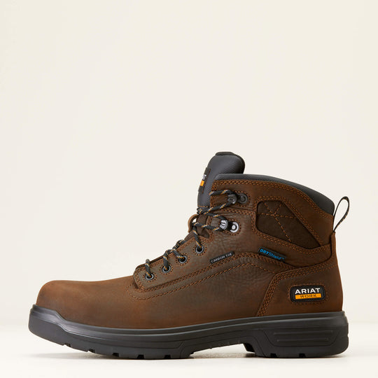 Ariat Men's Turbo 6" Carbon Toe Waterproof Work Boot - Rich Brown - 10046861 - Overlook Boots