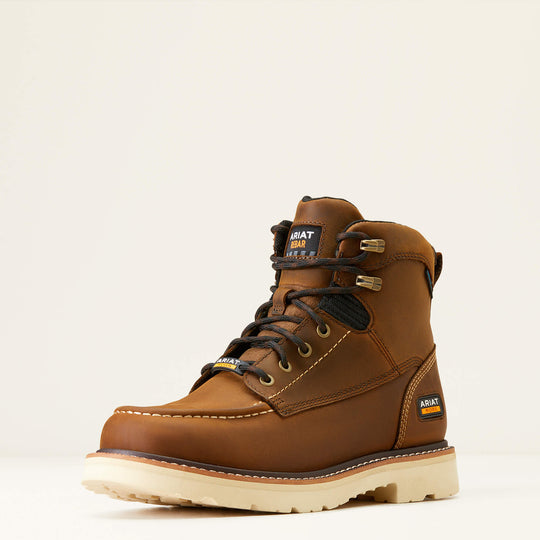 Ariat Men's Rebar Lift 6" Soft Toe Waterproof Work Boot - Brown - 10046877 - Overlook Boots