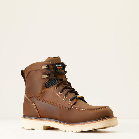 Ariat Men's Rebar Lift 6" Soft Toe Waterproof Work Boot - Brown - 10046877 - Overlook Boots