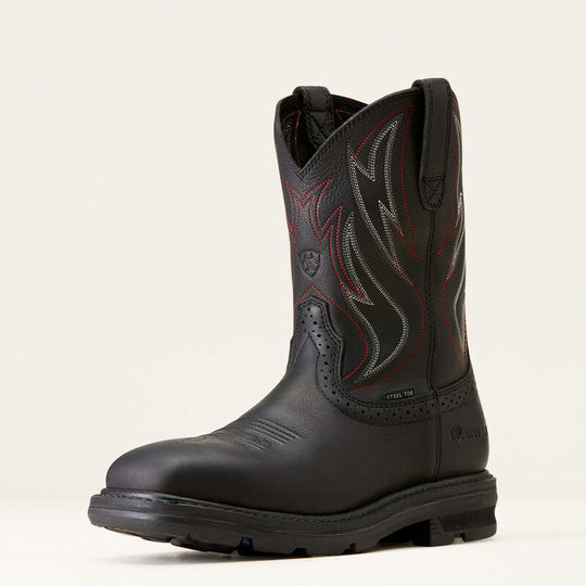Ariat Men's Sierra Shock Shield Steel Toe Slip Resistant Work Boot - Black - 10046929 - Overlook Boots