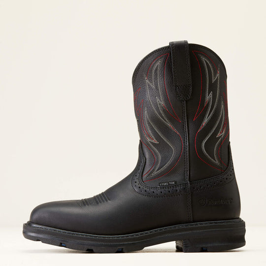 Ariat Men's Sierra Shock Shield Steel Toe Slip Resistant Work Boot - Black - 10046929 - Overlook Boots