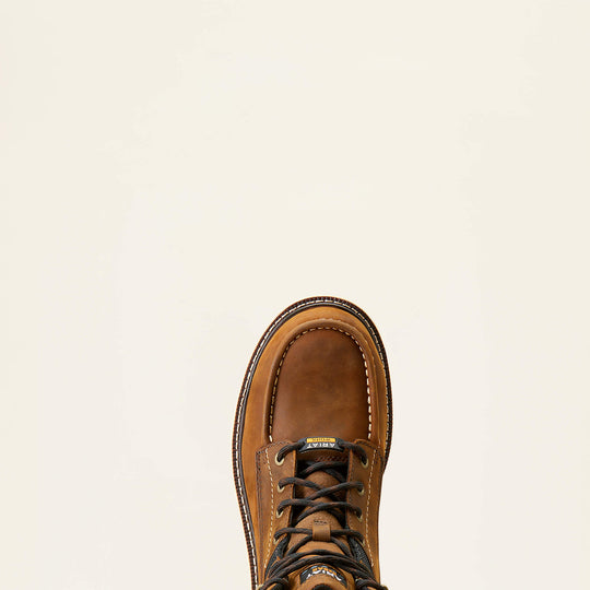 Ariat Men's Rebar Lift 8" Soft Toe Waterproof Work Boot - Distressed Brown - 10047029 - Overlook Boots