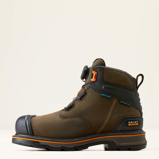Ariat Men's Stump Jumper 6" Composite Toe Waterproof BOA Work Boot - Coffee - 10048060 - Overlook Boots