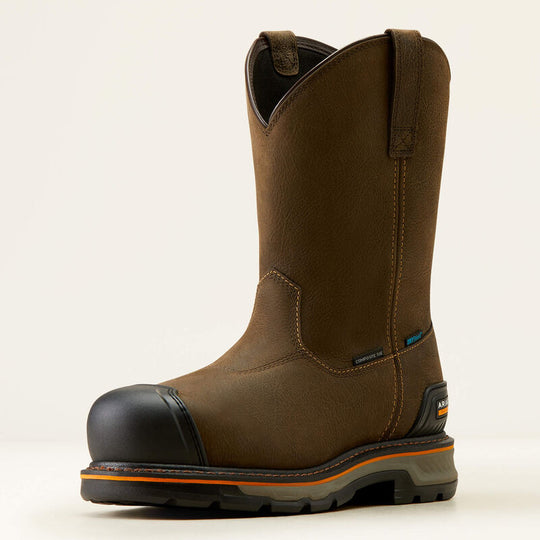 Ariat Men's Stump Jumper BOA Composite Toe Waterproof Wellington Work Boot - Iron Coffee - 10048061 - Overlook Boots