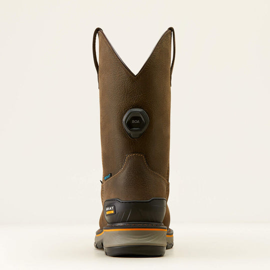 Ariat Men's Stump Jumper BOA Composite Toe Waterproof Wellington Work Boot - Iron Coffee - 10048061 - Overlook Boots