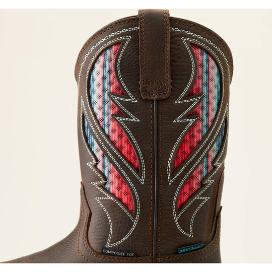 Ariat Women's Anthem VentTEK 10" Composite Toe Waterproof Work Boot - Dark Chocolate/Serape - 10050827 - Overlook Boots