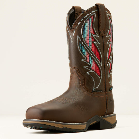 Ariat Women's Anthem VentTEK 10" Composite Toe Waterproof Work Boot - Dark Chocolate/Serape - 10050827 - Overlook Boots