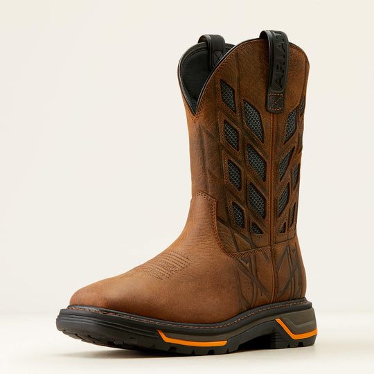 Ariat Men's Big Rig Tread VentTEK 11" Soft Toe Western Work Boot - Earth/Graphite - 10050828 - Overlook Boots
