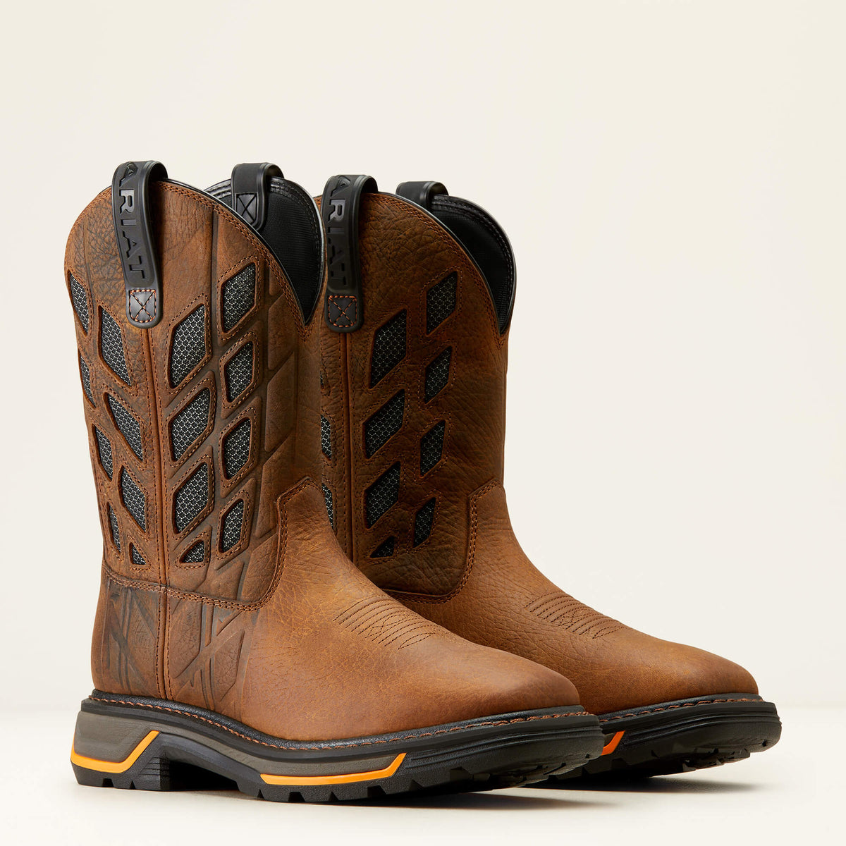 Ariat Men's Big Rig Tread VentTEK 11" Soft Toe Western Work Boot - Earth/Graphite - 10050828 - Overlook Boots
