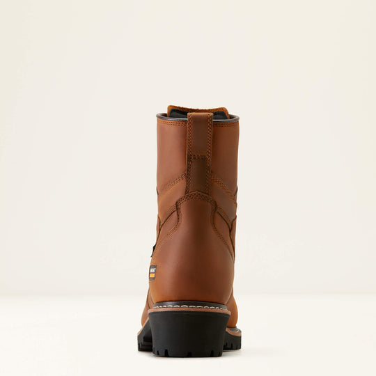 Ariat Men's Logger Shock Shield 8" Composite Toe Waterproof Work Boot- Brown- 10050840 - Overlook Boots