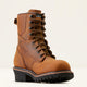 Ariat Men's Logger Shock Shield 8" Soft Toe Waterproof Lace-Up Work Boot - Copper Brown - 10050841 5 / Medium / Brown - Overlook Boots
