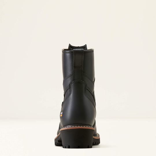 Ariat Men's Logger Shock Shield 8" Soft Toe Waterproof Lace-Up Work Boot - Black - 10050842 - Overlook Boots