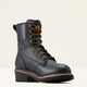 Ariat Men's Logger Shock Shield 8" Soft Toe Waterproof Lace-Up Work Boot - Black - 10050842 - Overlook Boots