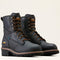 Ariat Men's Logger Shock Shield 8" Soft Toe Waterproof Lace-Up Work Boot - Black - 10050842 5 / Medium / Black - Overlook Boots
