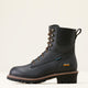 Ariat Men's Logger Shock Shield 8" Soft Toe Waterproof Lace-Up Work Boot - Black - 10050842 - Overlook Boots