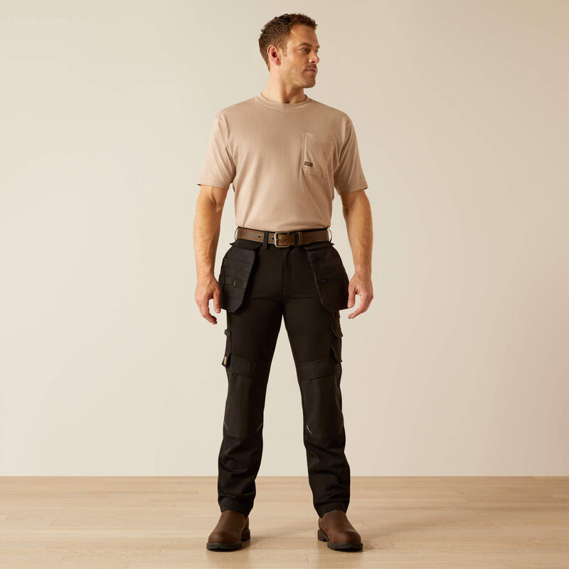 Ariat Men's Rebar M7 Slim Dynamic Straight Work Pant Black - 10051856 28 x 28 / Black / Standard - Overlook Boots