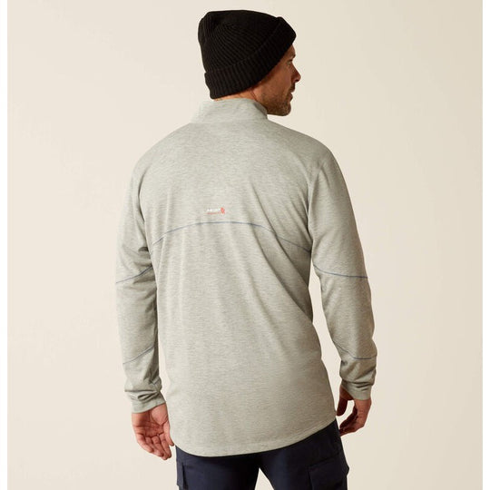 Ariat Primo Capa Base para Hombre, Cierre de 1/4, Resistente al Fuego (FR) - Gris - 10052067 - Imagen 4