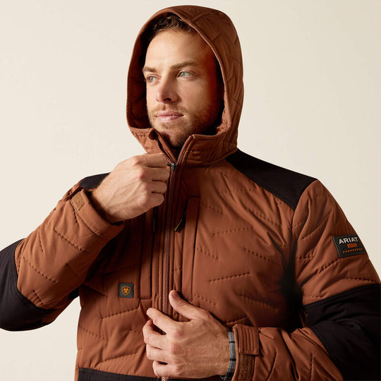 Ariat Rebar Winter Cloud 9 Chamarra para Hombre, Resistente al Agua - Aztec - 10052424 - Imagen 2
