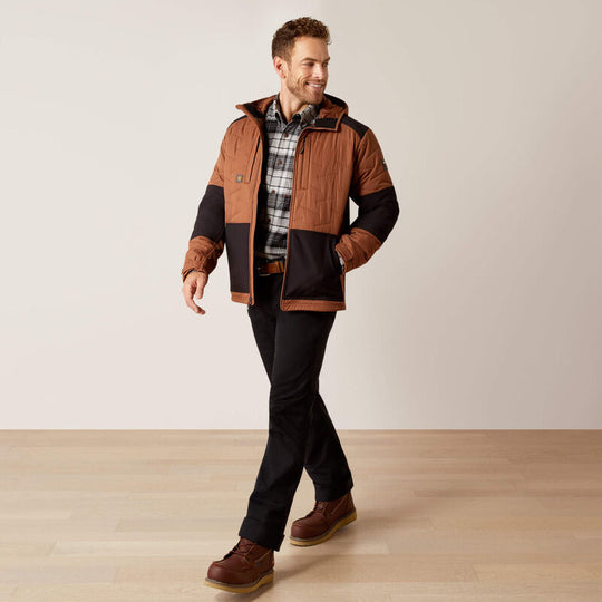 Ariat Rebar Winter Cloud 9 Chamarra para Hombre, Resistente al Agua - Aztec - 10052424 - Imagen 4