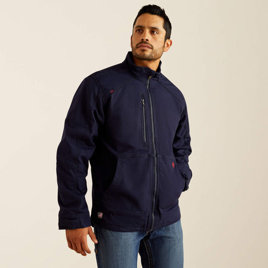 Ariat Men's Flame Resistant DuraLight Cordura Canvas Field Jacket Navy - 10052715 Small / Navy / Standard - Overlook Boots