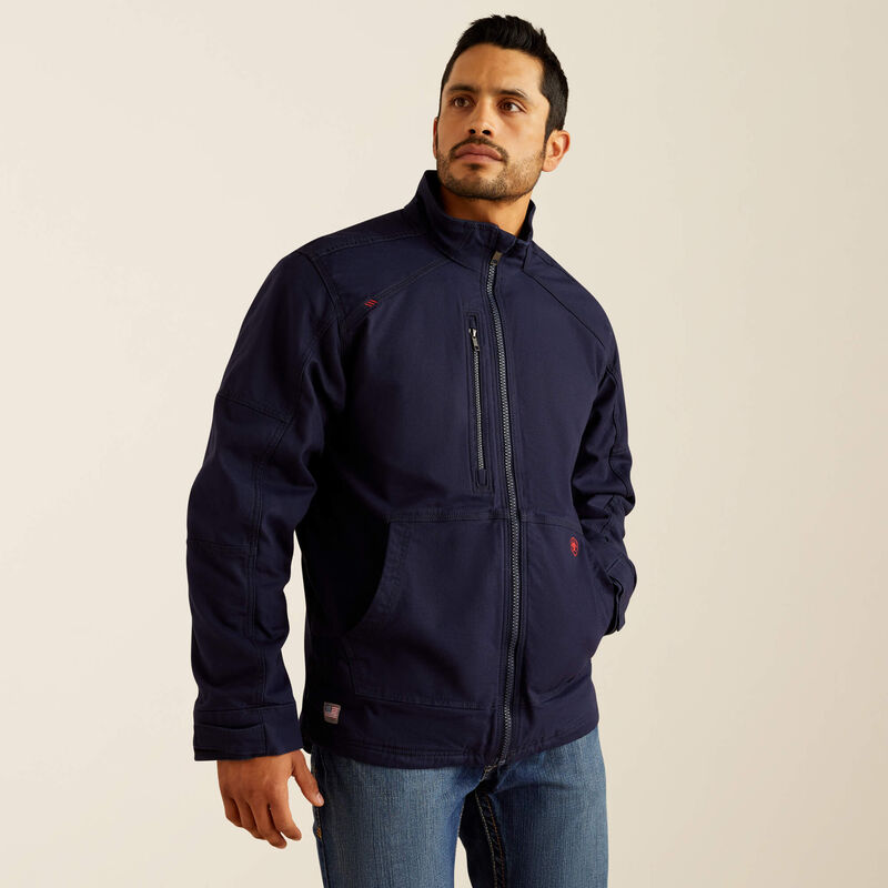Ariat Men's Flame Resistant DuraLight Cordura Canvas Field Jacket Navy - 10052715 Small / Navy / Standard - Overlook Boots
