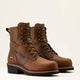 Ariat Men's Logger Shock Shield Comp Toe Waterproof Logger Work Boot - Brown - 10053570 5 / Medium / Brown - Overlook Boots