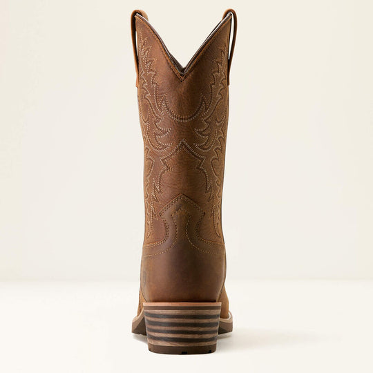 Ariat Men's Hybrid Roughstock Square Toe Waterproof Cowboy Boot -Brown- 10053577 - Overlook Boots