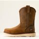 Ariat Men's Rebar 10" Soft Toe Waterproof Pull-On Wedge Work Boot - Distressed Brown - 10053612 - Overlook Boots