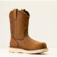 Ariat Men's Rebar 10" Composite Toe Waterproof Pull-On Wedge Work Boot - Distressed Brown - 10053613 - Overlook Boots