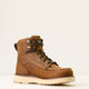 Ariat Men's Rebar 6" Soft Toe Moc Toe Waterproof Wedge Work Boot - Distressed Brown - 10053614 6 / Medium / Brown - Overlook Boots