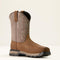 Ariat Men's Rebar Flex SD Composite Toe Slip Resistant Western Work Boot - Brownstone - 10053616 7 / Medium / Brown - Overlook Boots