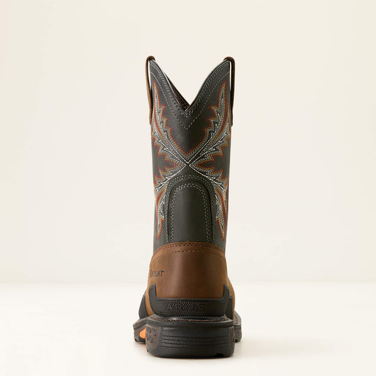 Ariat Men's OverDrive 11" Wide Square Toe Composite Toe Work Boot - Brown/Rough Stone - 10053644 - Overlook Boots