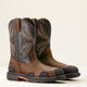 Ariat Men's OverDrive 11" Wide Square Toe Composite Toe Work Boot - Brown/Rough Stone - 10053644 - Overlook Boots